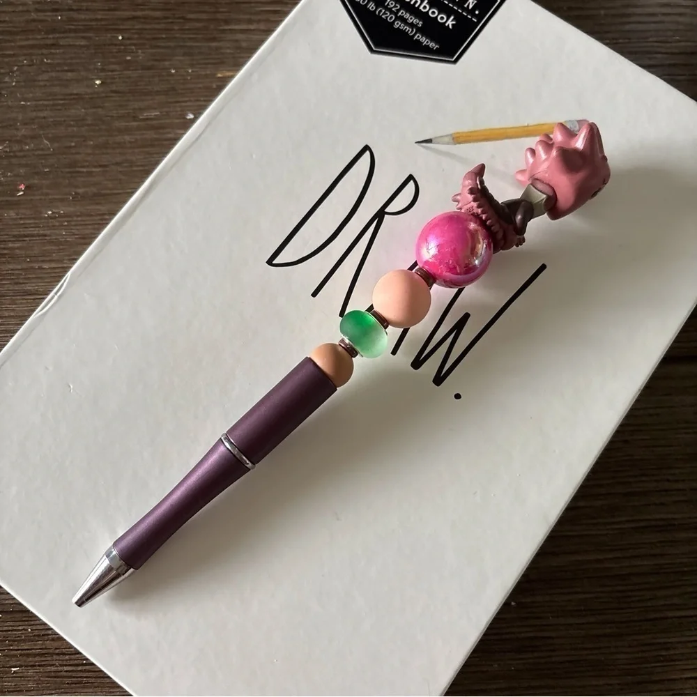 Disney Doorables: Monsters University: Dean Hardscrabble handmade beaded pen